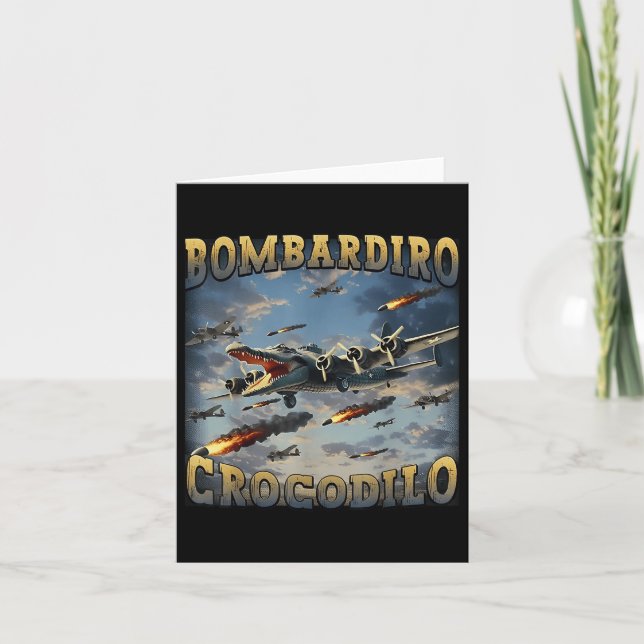 Cartão Bombardino Crocodilo (Frente)
