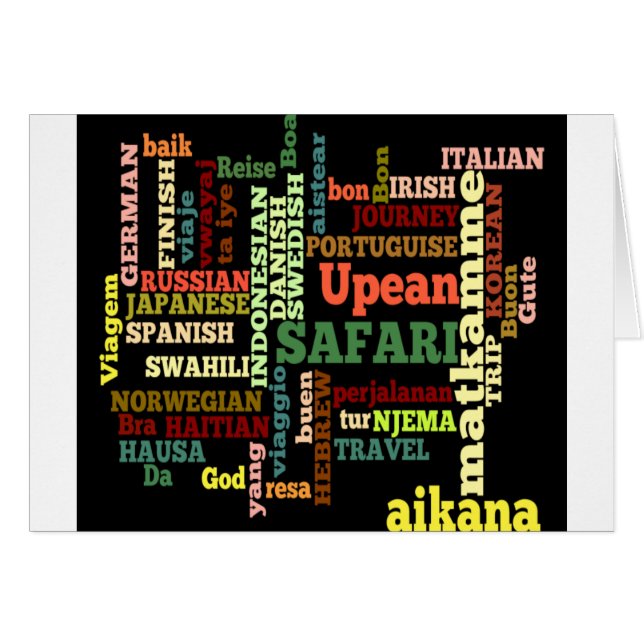 Cartão Bon Irish Safari Hapanese Voyage (Frente Horizontal)