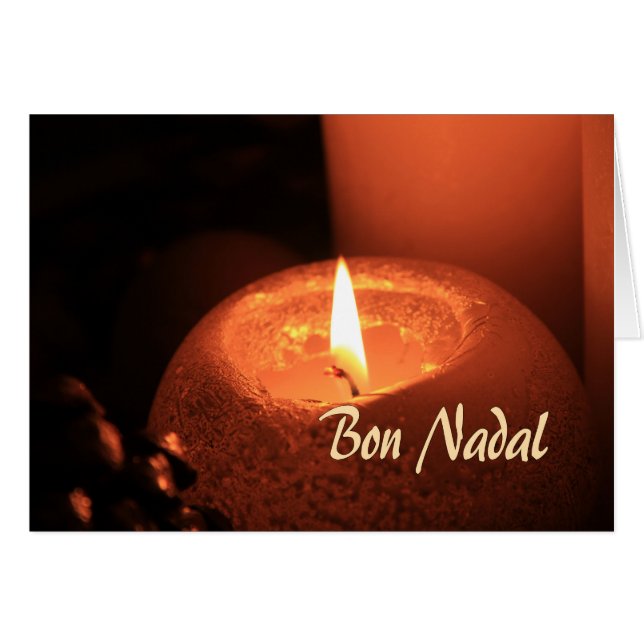 Cartão Bon Nadal Catalan Candles (Frente Horizontal)