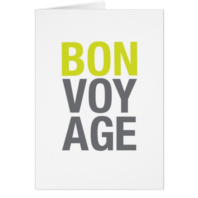 Cartão Bon voyage (Frente)