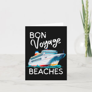 Cartão Bon Voyage Beaches Cruise Graphic Ship Graphic Par