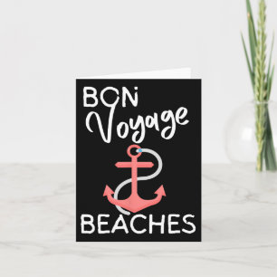 Cartão Bon Voyage Beaches Cruise Ship Graphic for Women's