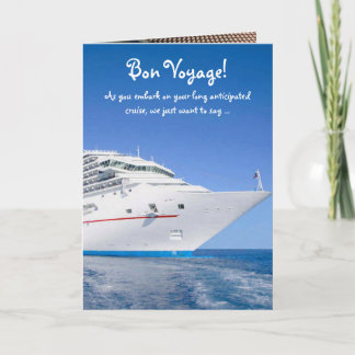 Cartão Bon Voyage Cruise