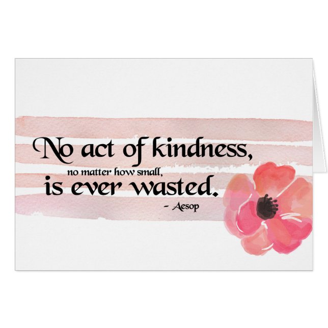 Cartão Bondade rosa (Frente Horizontal)