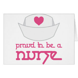 Cartão Boné bonito da enfermeira orgulhoso ser um
