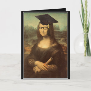 Cartão Boné de Formando para Graduação Mona Lisa