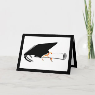 Cartão Boné de formatura Com Diploma