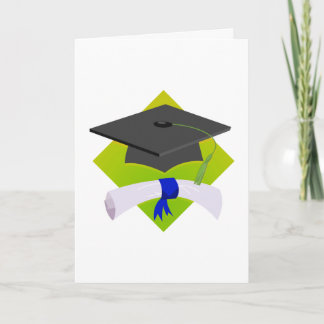 Cartão Boné de formatura & diploma