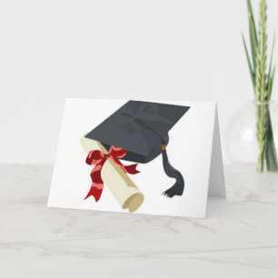 Cartão Boné de formatura & diploma