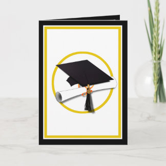 Cartão Boné de formatura e Diploma
