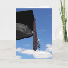 Cartão Boné de formatura Preto No Céu