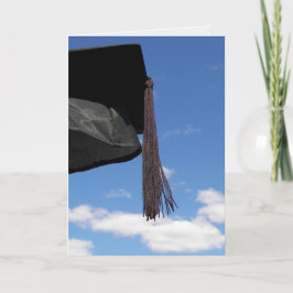 Cartão Boné de formatura Preto No Céu