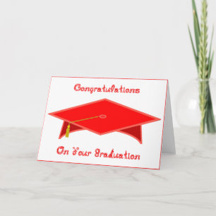 Cartão Boné de formatura Red Paper Hat ou Card Printable