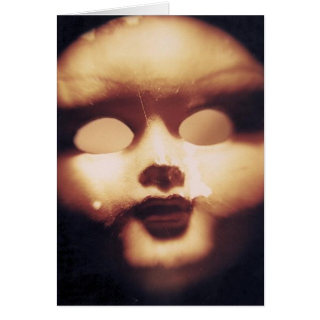 Cartão Boneca assustador (Frente)