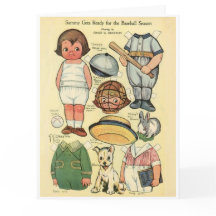 Boneca de papel de beisebol ⚾ Dolly Dingle Reprodu