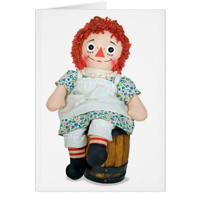 Cartão Boneca de Trapo Feliz (Frente)
