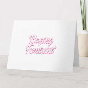 Cartão Boneca Feminista Enfurecida