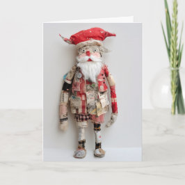 Cartão Boneca Groovy Natal Fibra Arte Costura Quilting Ar