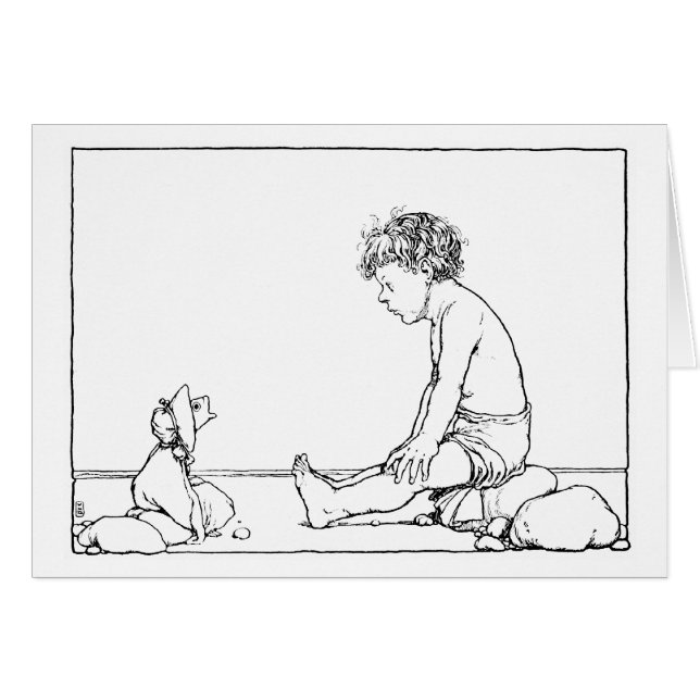 Cartão Boneca principal dos peixes (Frente Horizontal)