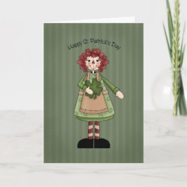 Cartão Boneca Raggedy do dia de St Patrick