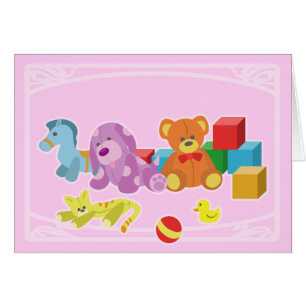 Cartão Bonecas bonitas (rosa)