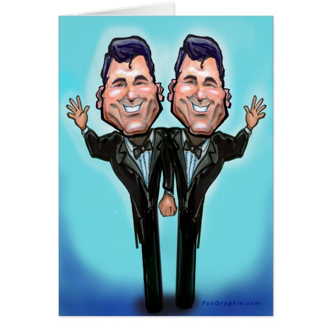 Cartão Bonecas de Bolo gay (Frente)