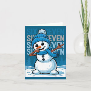 Cartão Boneco de Neve Natal Divertido Dabbing Natal Dab S
