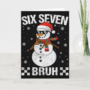 Cartão Boneco de Neve Papai Noel Dabbing 6 7 Meme Natal S