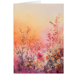 Cartão Bonita Aquarela Todos Os Noteclados Ocasionais