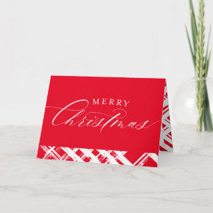 Cartão BONITA CALLIGRAPHY Feliz Natal lindo, vermelho ele