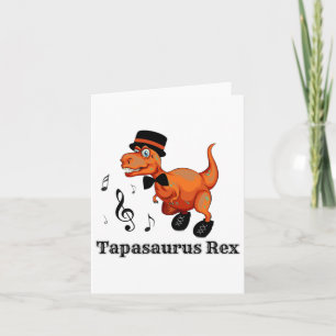 Cartão Bonita Dança De Dança De Dinossauro - Tapassauro