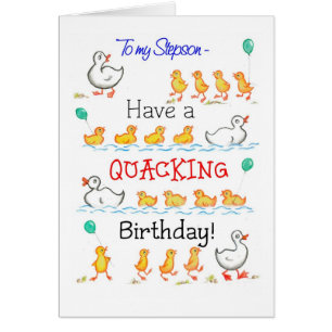 Cartão Bonita diversão, Ducklings Quacking Birthday, para