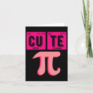 Cartão Bonita Pie Day Cutie Matemática Mesa Pink Mat Peri