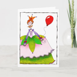 Cartão Bonita princesa de aniversário feliz para garota o
