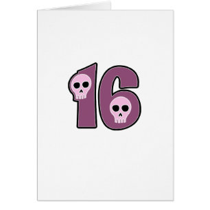 Cartão Bonito, "16" design dos crânios