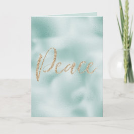 Cartão Bonito Aqua Mint Glitzy Glitter Striter Dourada Pa