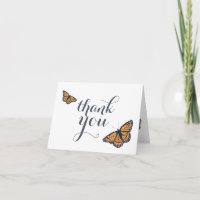 Bonito Arte da Borboleta Monarca Obrigado Nota