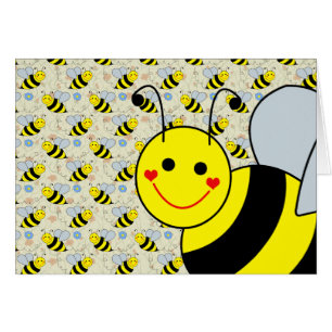Cartão Bonito Bumble a abelha