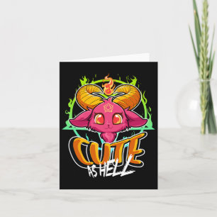 Cartão Bonito Como Inferno Halloween Kawaii Phomet Engraç