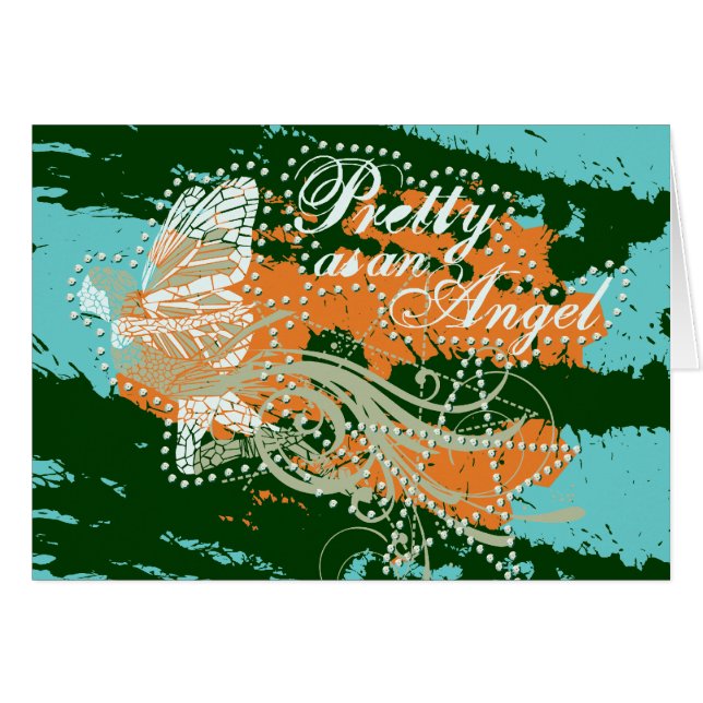 Cartão Bonito como o camiseta e os presentes de um anjo (Frente Horizontal)