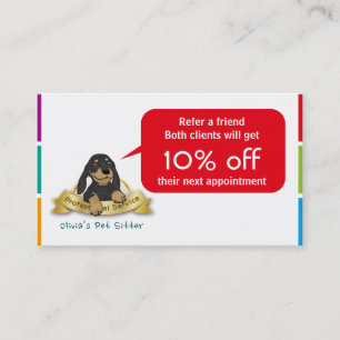 Cartão bonito da referência do cão preto