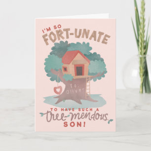 Cartão Bonito desejo de aniversário de Forte Punny em Árv