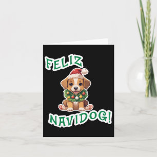 Cartão Bonito Divertido Feliz Navidad Navidog Amante de C