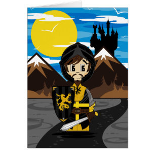 Cartão bonito do cavaleiro do cruzado