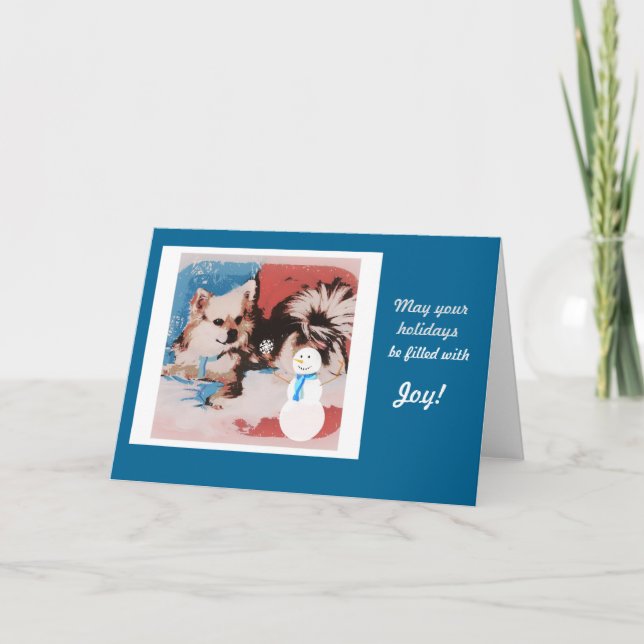 Cartão bonito do feriado do cão (Frente)