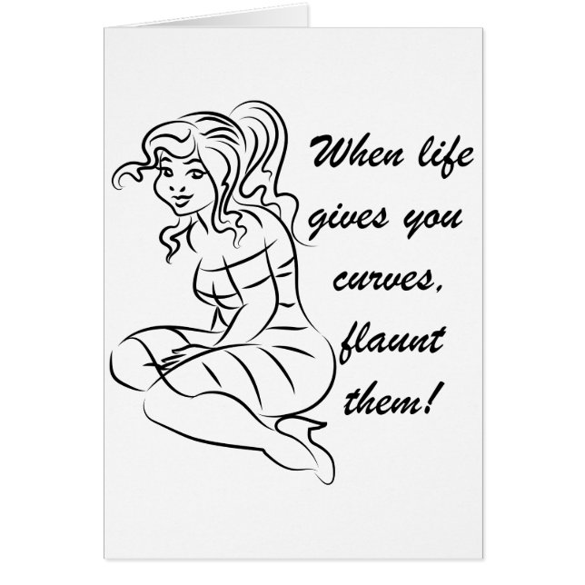 Cartão Bonito e curvy (Frente)