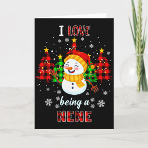 Cartão Bonito Eu Amo Ser Um Boneco de Neve Nene Natal Val