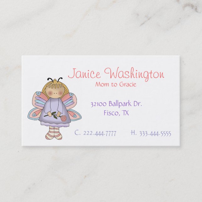 Cartão bonito feericamente das mamães da flor (Frente)