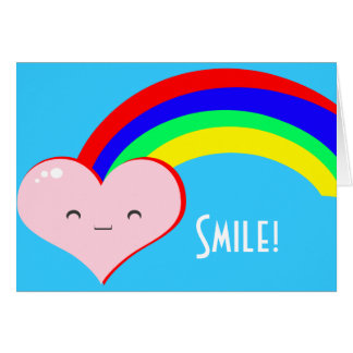 Cartão bonito feito sob encomenda do arco-íris