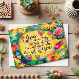 Cartão Bonito Floral Dia das Mães Bonus Mãe Stepma